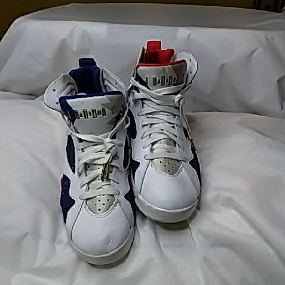 Nike Air Jordan 7 Retro Tinker Red, White and Blue Sneakers Men's 8.5